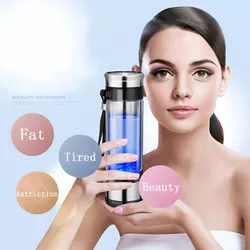 Generator Ionizer H2 Rich Cup Filter Glass Health Maker Hydrogen Water Bottle Portable