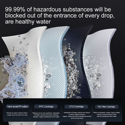 Dispensatore di acqua RO intelligente 75G T1HG con gamma di pressione idraulica da 0,1-0,4 Mpa e concentrazione di idrogeno 2000-2500 ppb